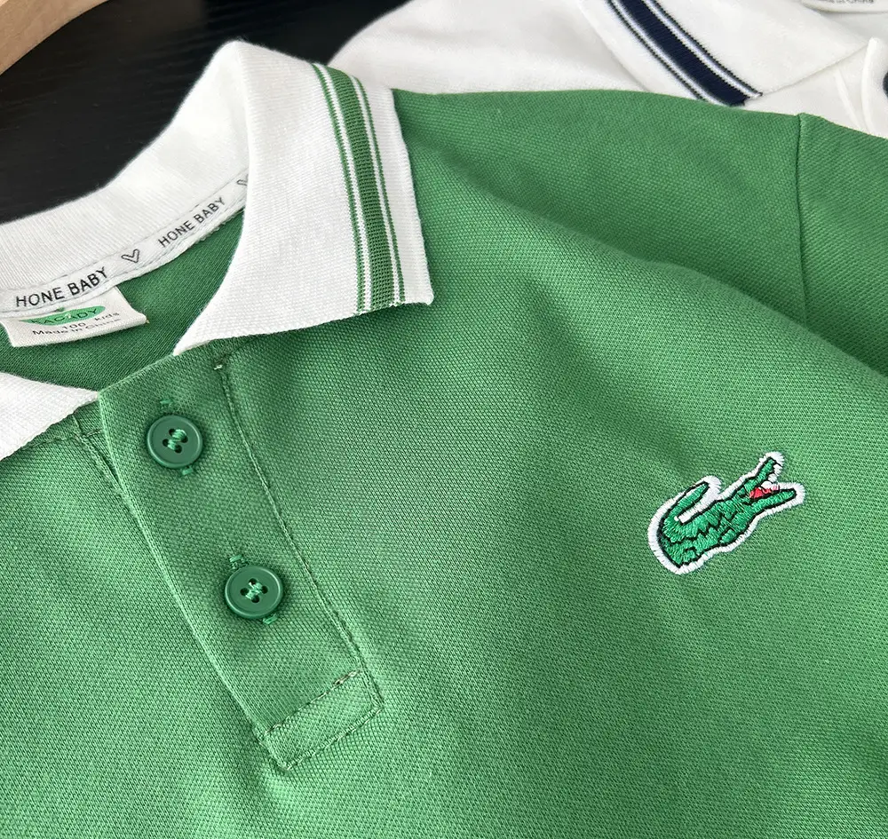 2025 Green Boys Polo Shirt Baby Handsome All-match Casual Short-sleeved T-shirt — feature 9
