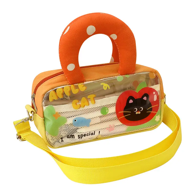 Cute Cartoon Cat Shoulder Bag for Girls Students
