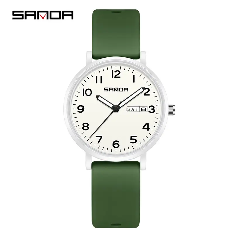Sanda Quartz Watch Black Sport Waterproof for Boys Girls - Image 3