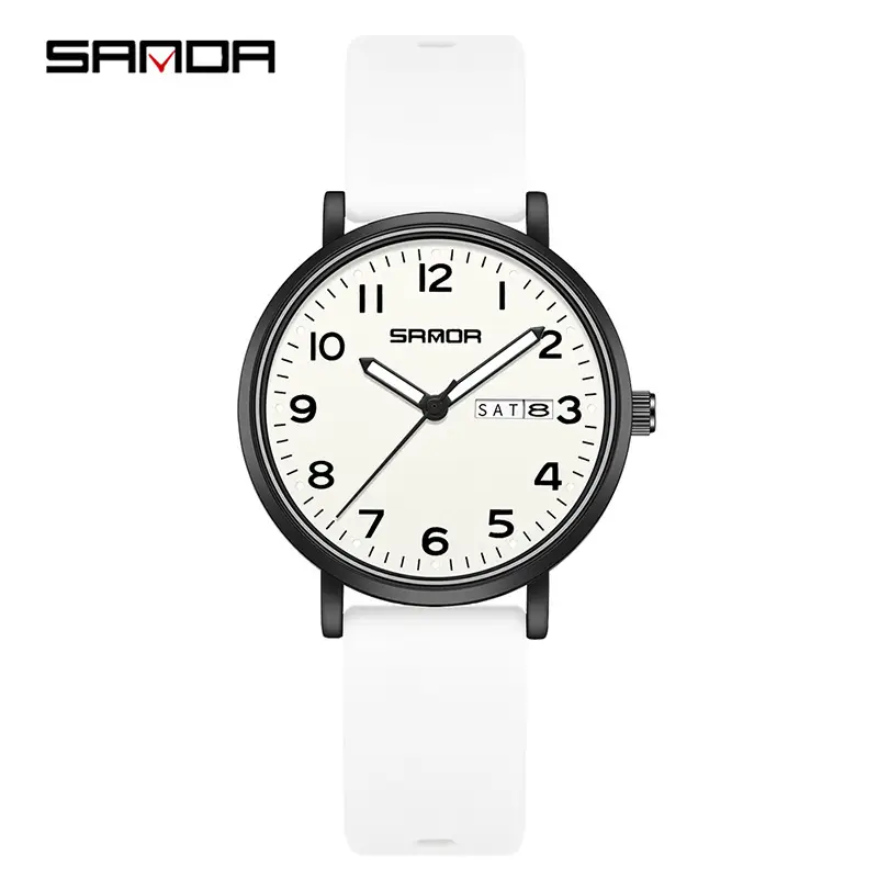 Sanda Quartz Watch Black Sport Waterproof for Boys Girls - Image 6