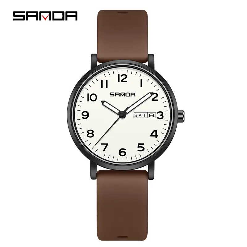 Sanda Quartz Watch Black Sport Waterproof for Boys Girls - Image 7
