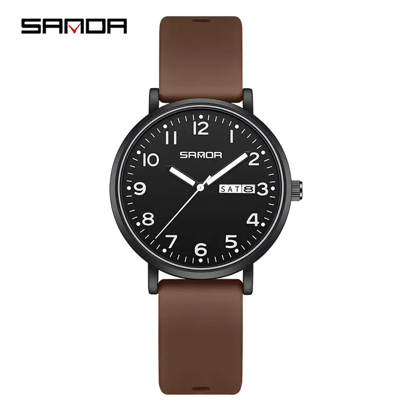 Sanda Quartz Watch Black Sport Waterproof for Boys Girls - Image 8