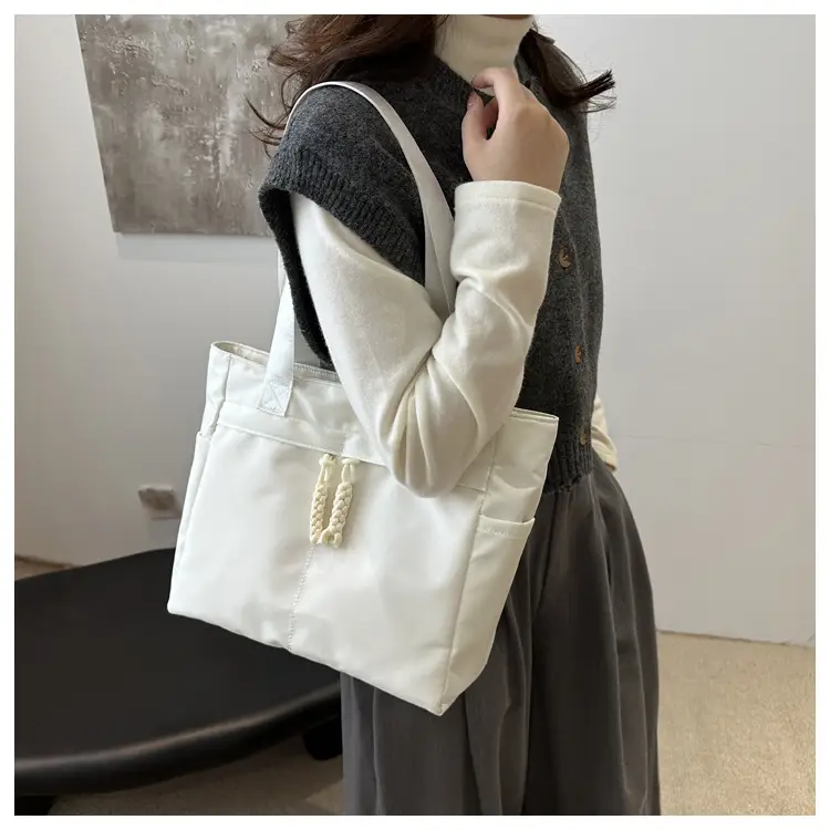 Women's Japanese Style Large Capacity Shoulder Bag Olive Green — feature 8