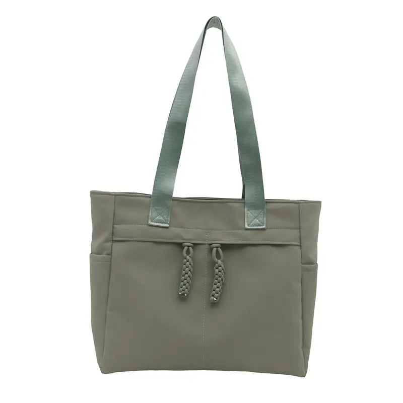Women's Japanese Style Large Capacity Shoulder Bag Olive Green - Image 2