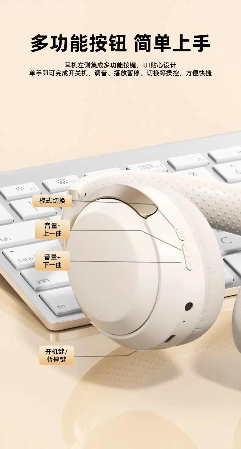 Wh300 Wireless Bluetooth Headset with Custom Logo & ODM — feature 18