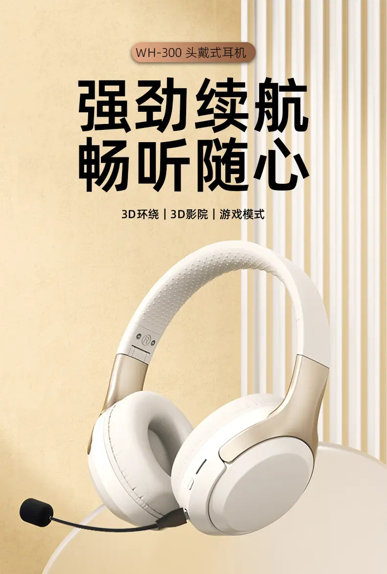 Wh300 Wireless Bluetooth Headset with Custom Logo & ODM — feature 4
