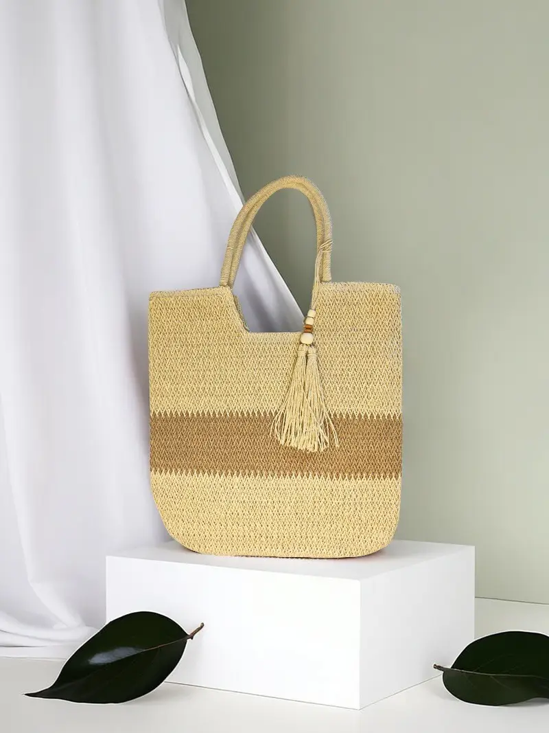 Braided Tassel Bag for Women Large Capacity Handmade - Image 6