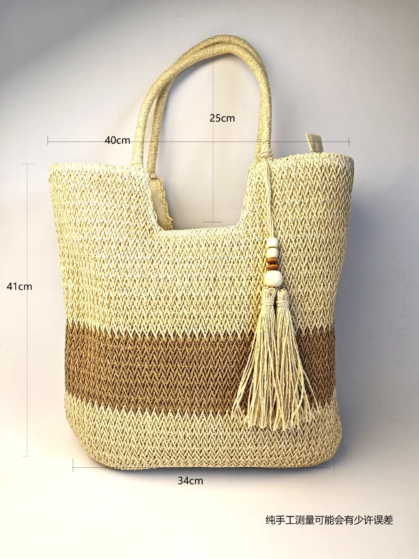 Braided Tassel Bag for Women Large Capacity Handmade — feature 1
