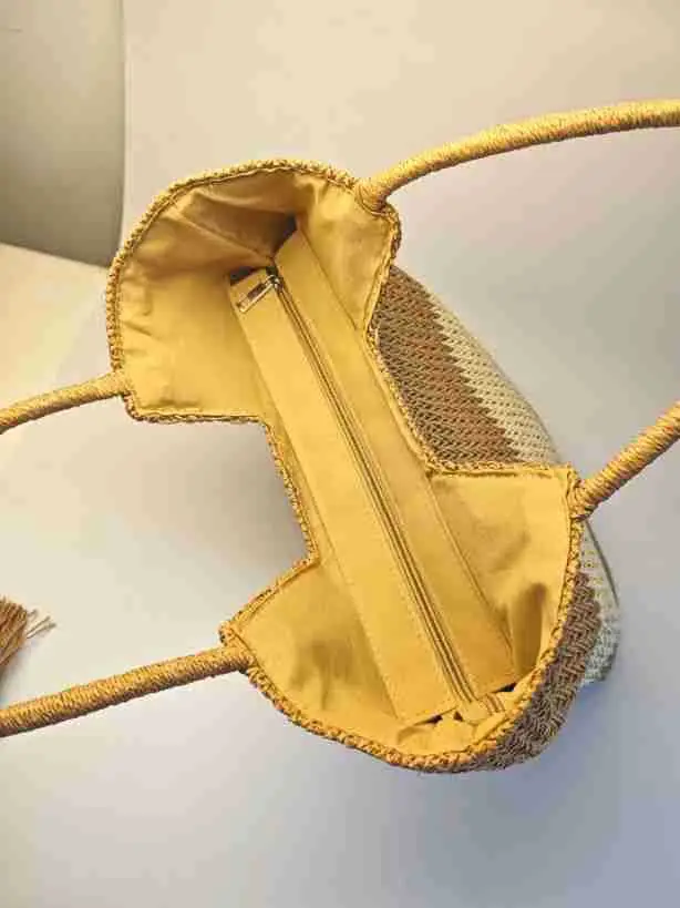 Braided Tassel Bag for Women Large Capacity Handmade — feature 22