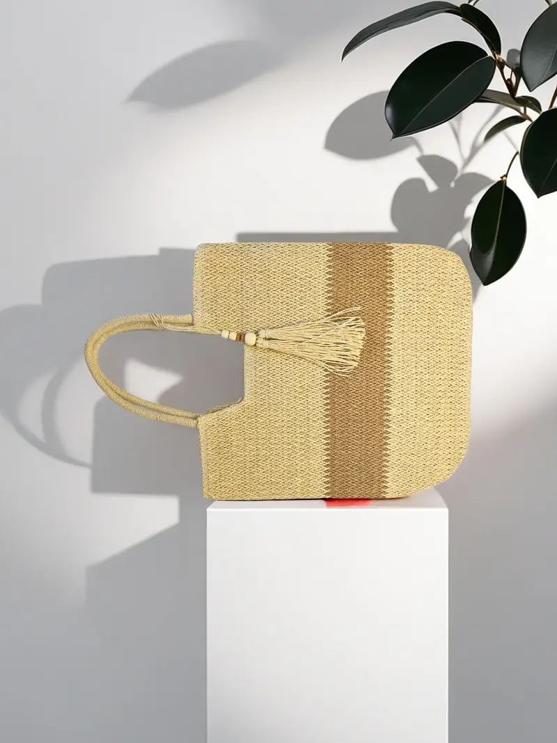 Braided Tassel Bag for Women Large Capacity Handmade — feature 7