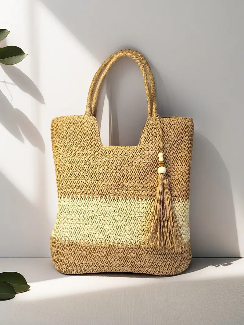 Braided Tassel Bag for Women Large Capacity Handmade — feature 9