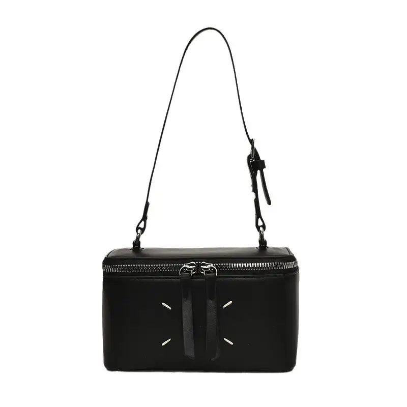 Red Square Satchel Shoulder Bag for Women - Image 9