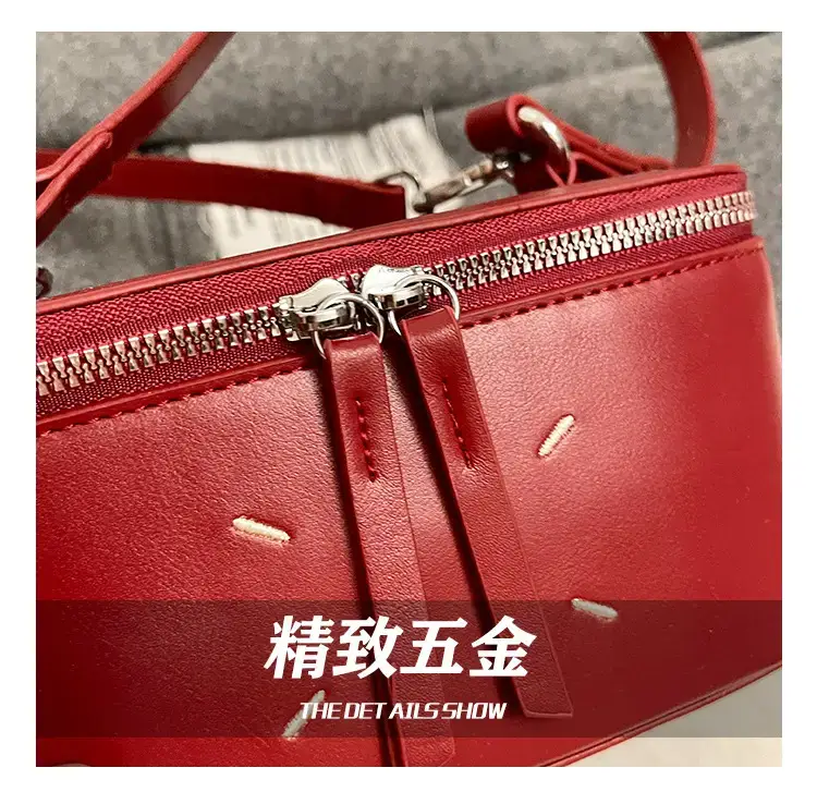 Red Square Satchel Shoulder Bag for Women — feature 12