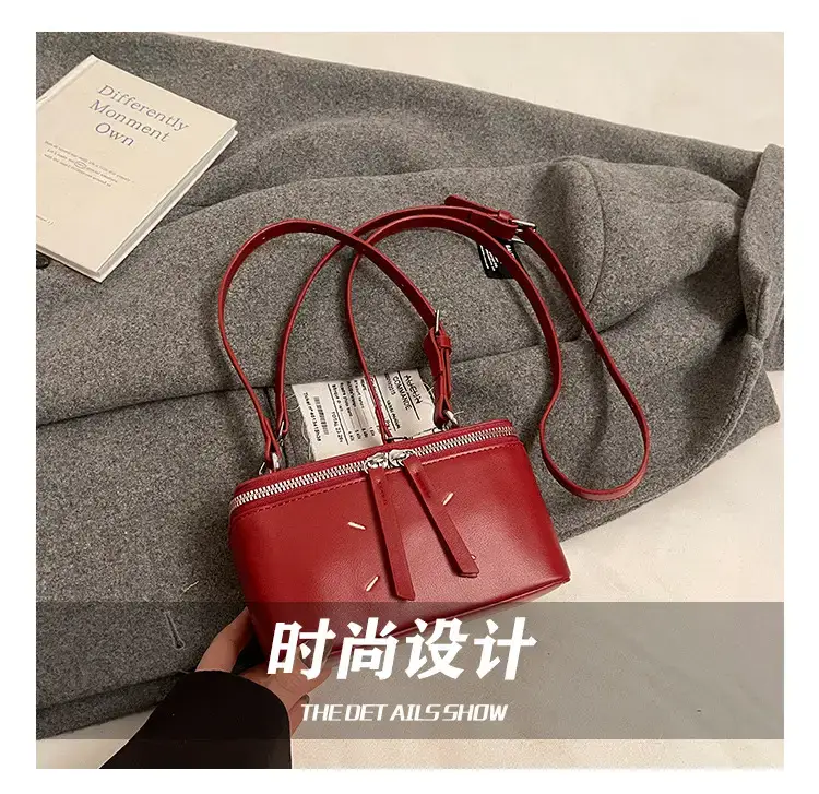 Red Square Satchel Shoulder Bag for Women — feature 13