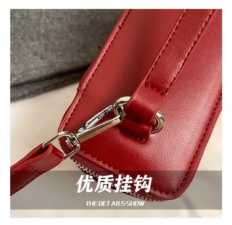 Red Square Satchel Shoulder Bag for Women — feature 15