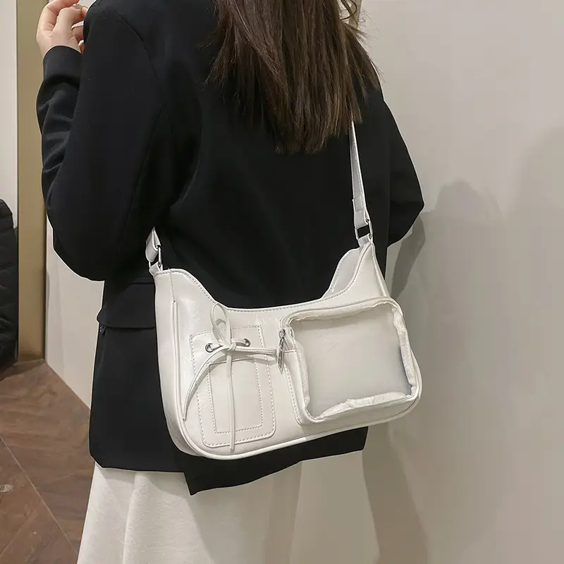 White Crossbody Bag for Women Small Card Design