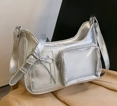 White Crossbody Bag for Women Small Card Design