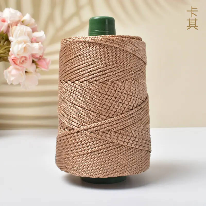 cool hat braided line light body ice silk line ice twine hand woven diy hook bag cushion blanket hollow bright silk coarse wool