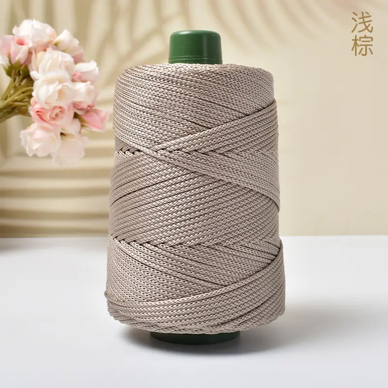 cool hat braided line light body ice silk line ice twine hand woven diy hook bag cushion blanket hollow bright silk coarse wool