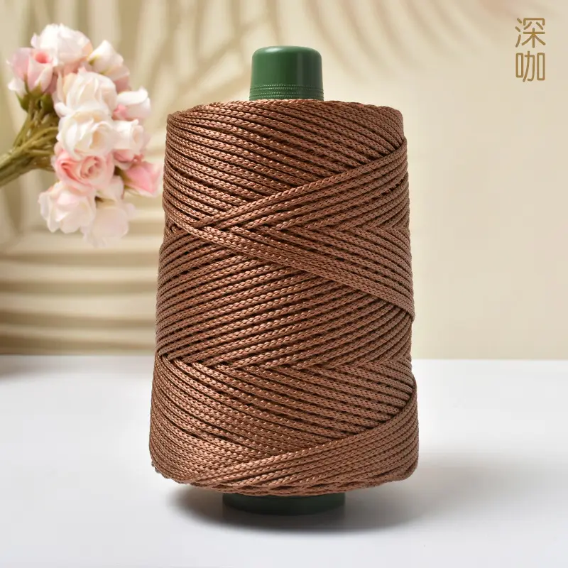 cool hat braided line light body ice silk line ice twine hand woven diy hook bag cushion blanket hollow bright silk coarse wool