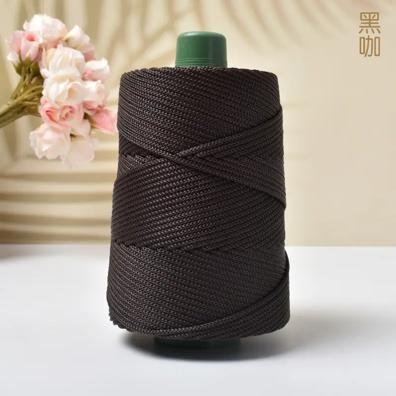 cool hat braided line light body ice silk line ice twine hand woven diy hook bag cushion blanket hollow bright silk coarse wool