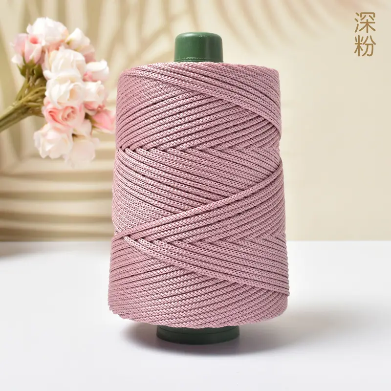 cool hat braided line light body ice silk line ice twine hand woven diy hook bag cushion blanket hollow bright silk coarse wool