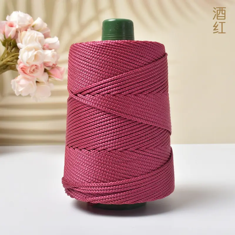 cool hat braided line light body ice silk line ice twine hand woven diy hook bag cushion blanket hollow bright silk coarse wool