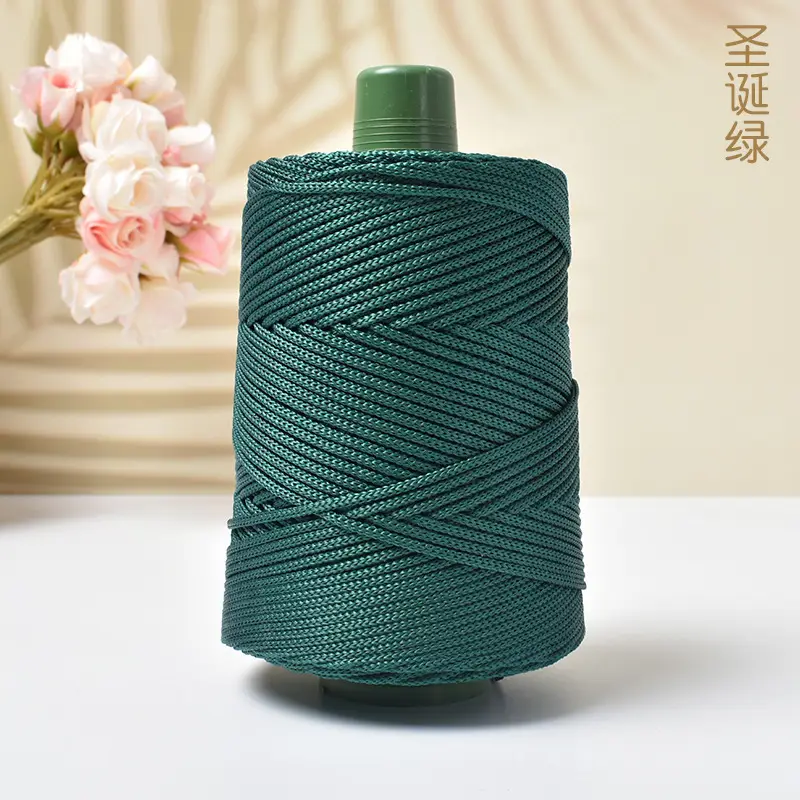 cool hat braided line light body ice silk line ice twine hand woven diy hook bag cushion blanket hollow bright silk coarse wool