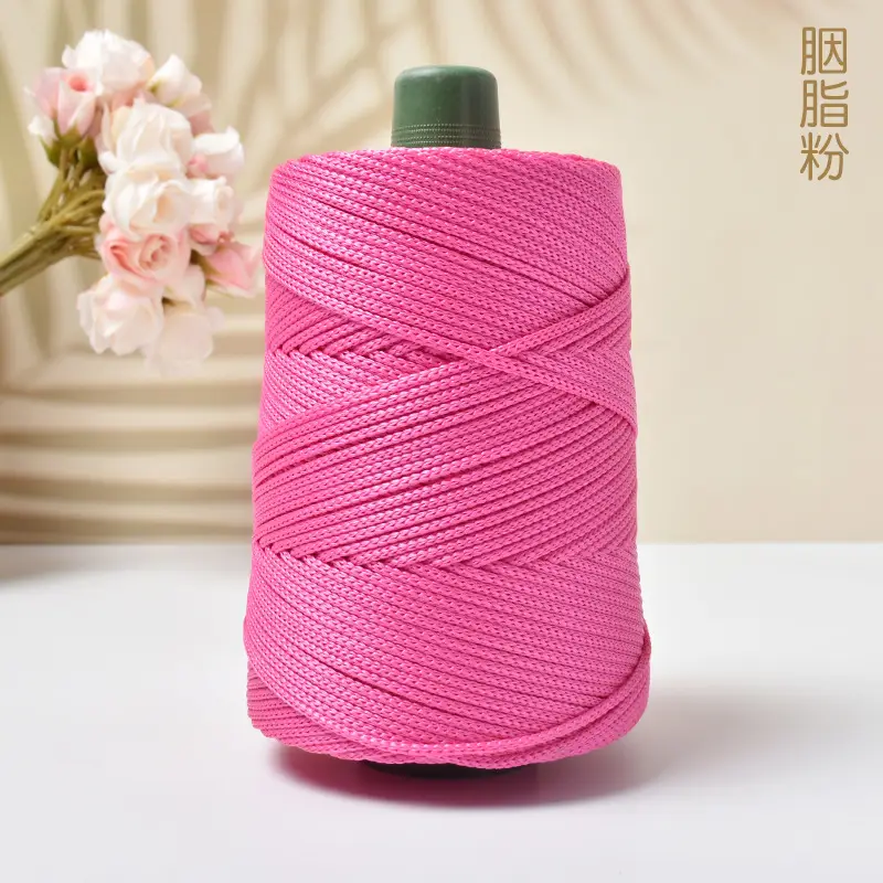 cool hat braided line light body ice silk line ice twine hand woven diy hook bag cushion blanket hollow bright silk coarse wool