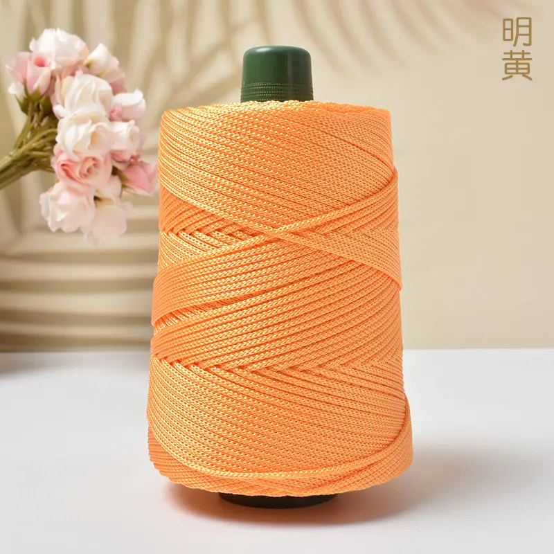 cool hat braided line light body ice silk line ice twine hand woven diy hook bag cushion blanket hollow bright silk coarse wool