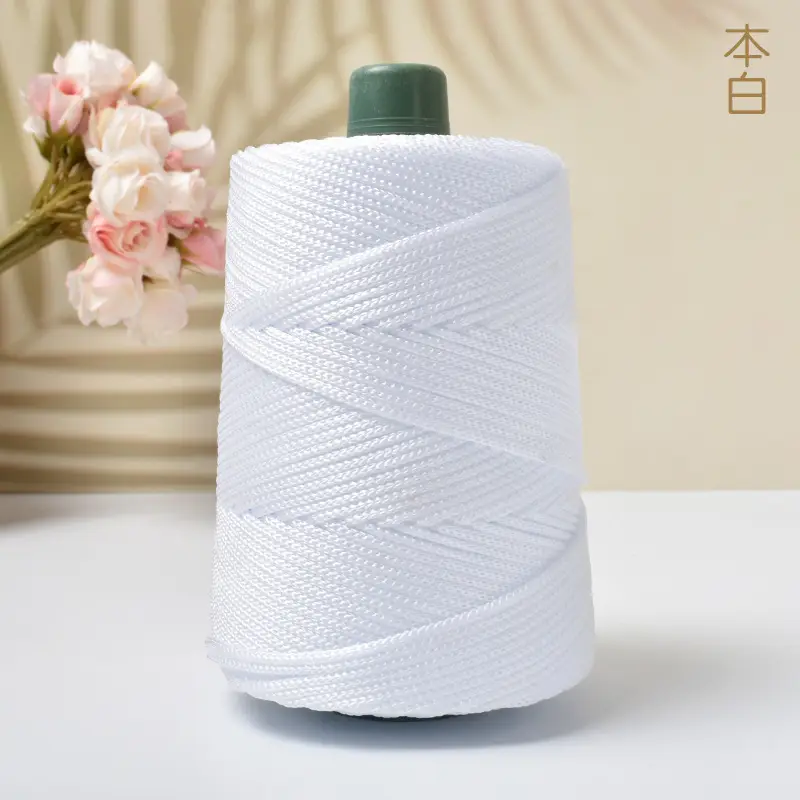 cool hat braided line light body ice silk line ice twine hand woven diy hook bag cushion blanket hollow bright silk coarse wool