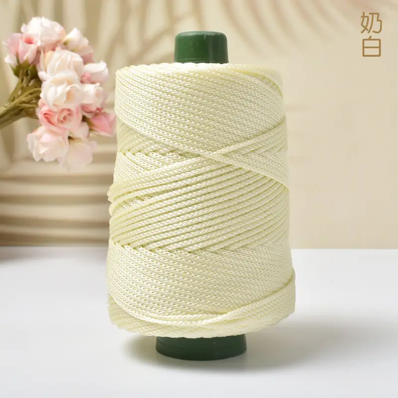 cool hat braided line light body ice silk line ice twine hand woven diy hook bag cushion blanket hollow bright silk coarse wool