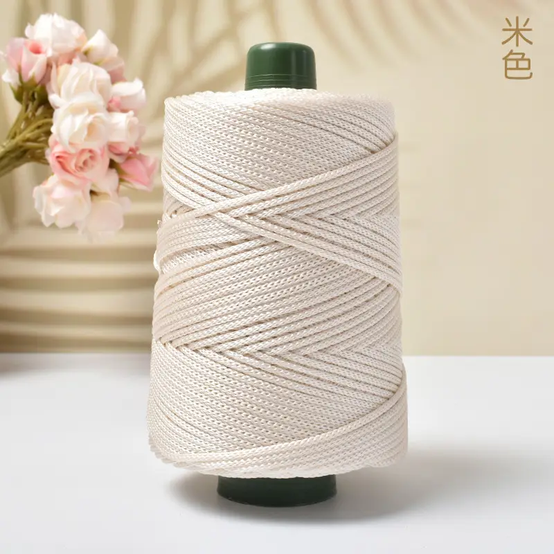 cool hat braided line light body ice silk line ice twine hand woven diy hook bag cushion blanket hollow bright silk coarse wool