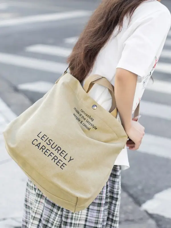 Cross-border Canvas Shoulder Bag 2024 New - Image 9
