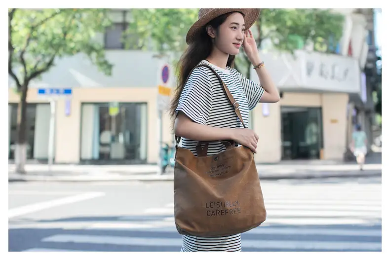 Cross-border Canvas Shoulder Bag 2024 New — feature 33