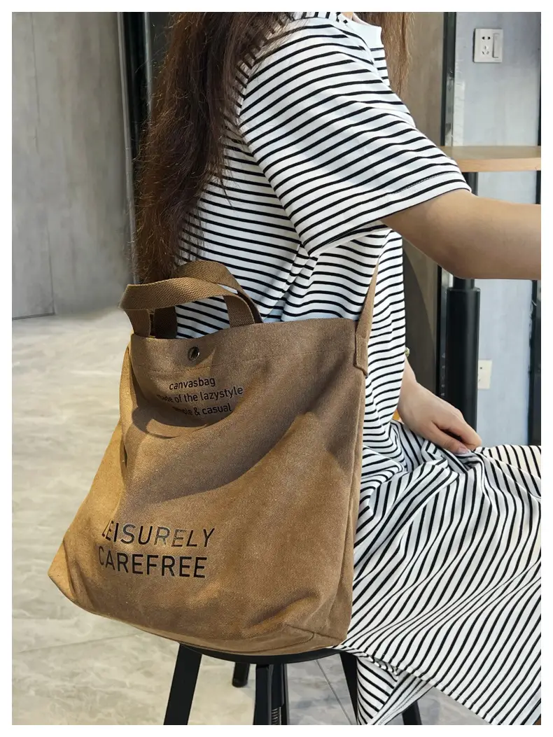 Cross-border Canvas Shoulder Bag 2024 New — feature 40