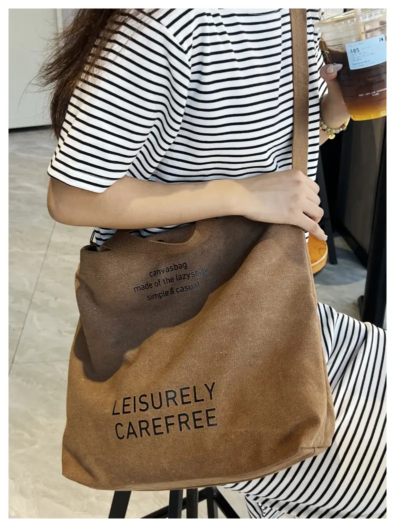 Cross-border Canvas Shoulder Bag 2024 New — feature 41