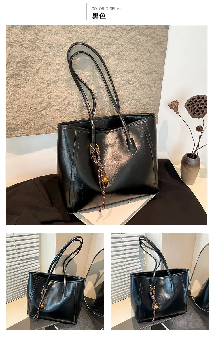 Vintage Brown Leather Tote Bag for Women — feature 11