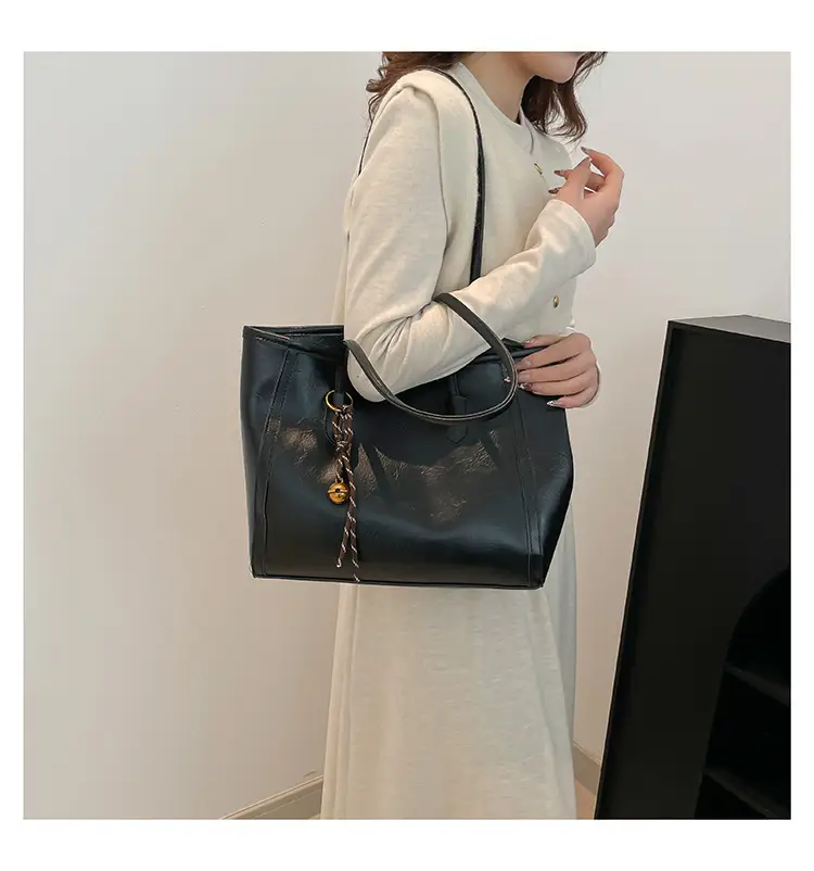 Vintage Brown Leather Tote Bag for Women — feature 37