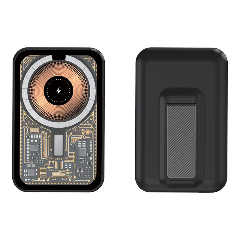Cross-border MagSafe transparent magnetic charging treasure wireless fast charging 20000 mA mobile power bracket mini set