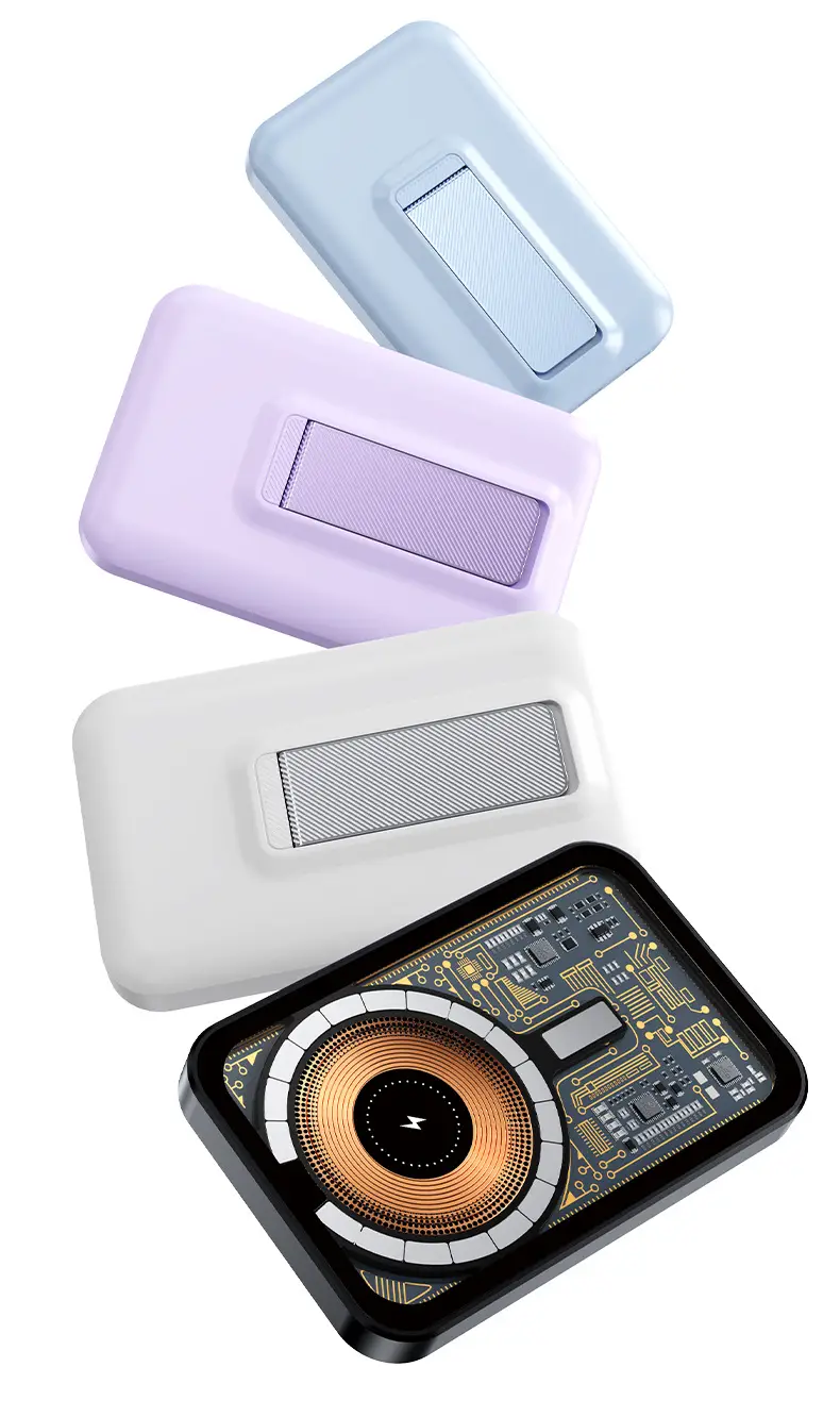 Cross-border MagSafe transparent magnetic charging treasure wireless fast charging 20000 mA mobile power bracket mini set — feature 18