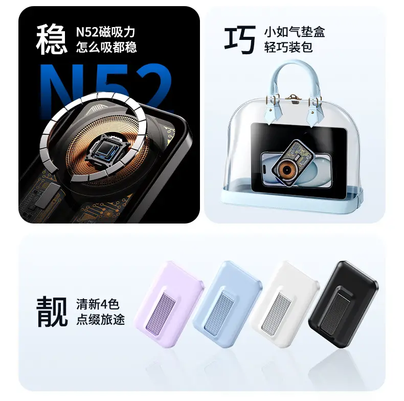 Cross-border MagSafe transparent magnetic charging treasure wireless fast charging 20000 mA mobile power bracket mini set — feature 6