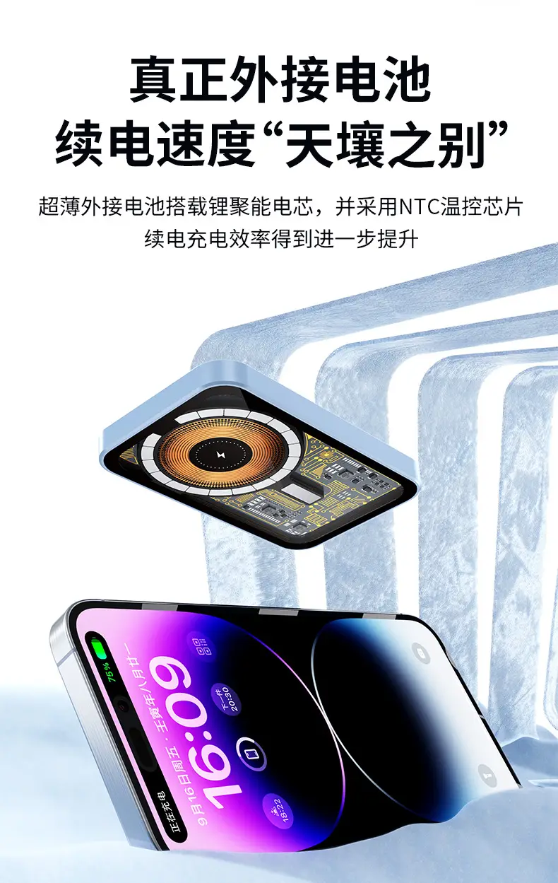 Cross-border MagSafe transparent magnetic charging treasure wireless fast charging 20000 mA mobile power bracket mini set — feature 7