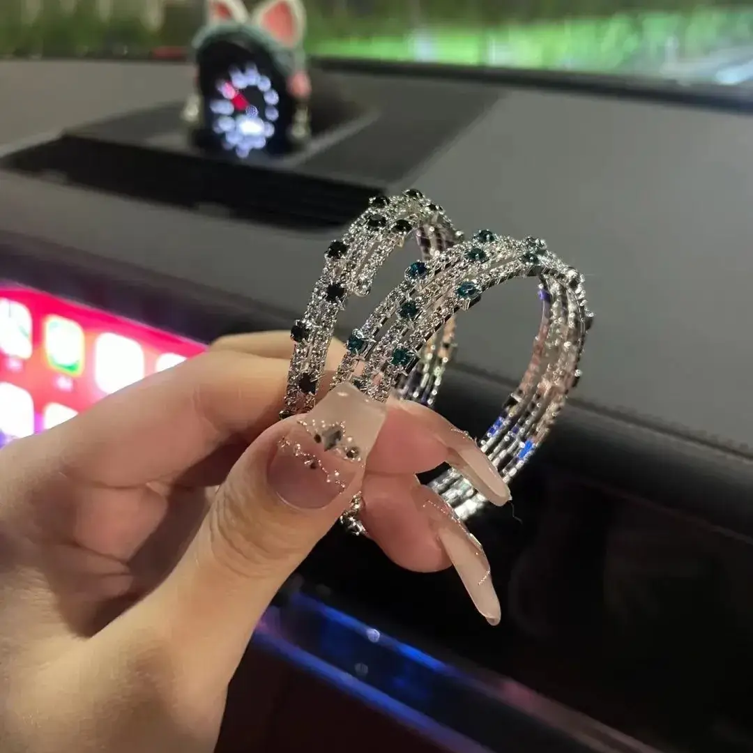 Super Flash Korean Zircon Bracelet for Girls Niche All-match Full Diamond Bracelet Stacked Style - Image 12