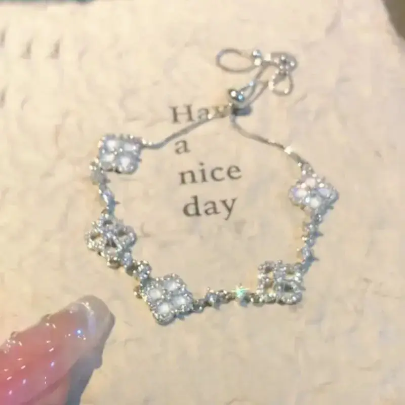 Super Flash Korean Zircon Bracelet for Girls Niche All-match Full Diamond Bracelet Stacked Style - Image 6