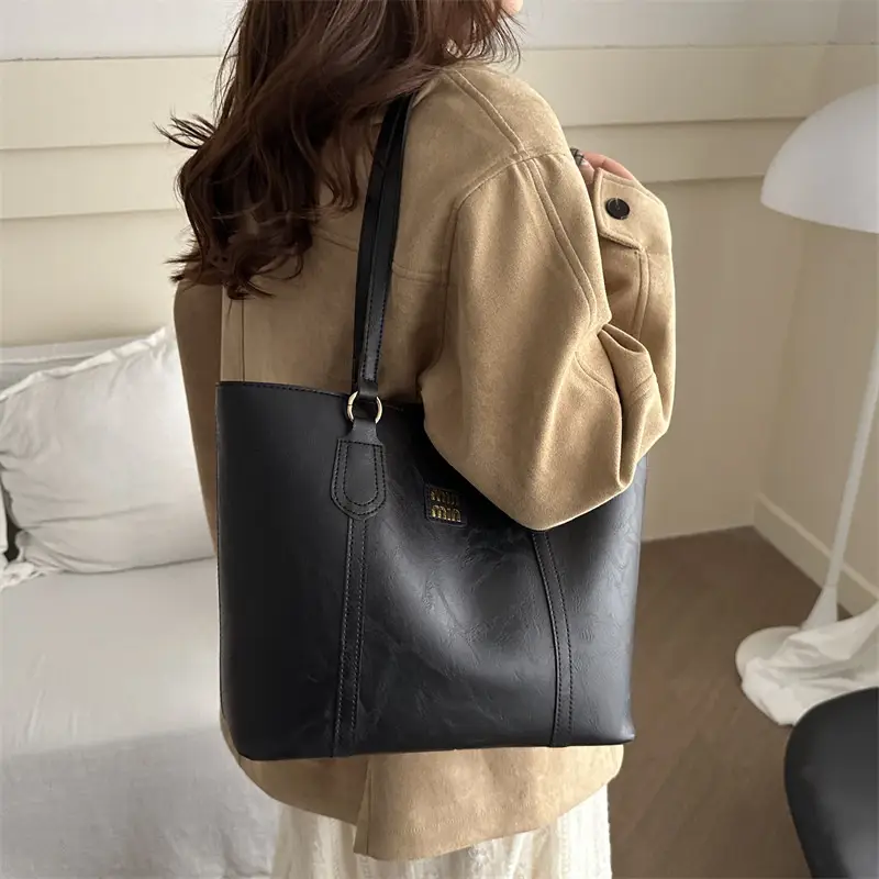 Black Korean Style Tote Bag for Women