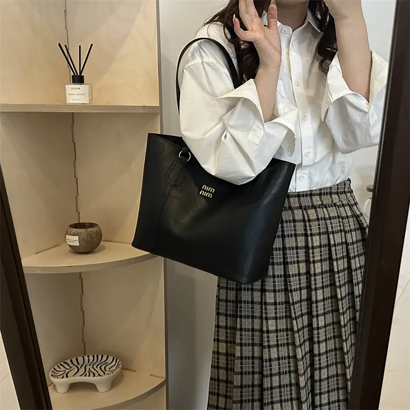 Black Korean Style Tote Bag for Women