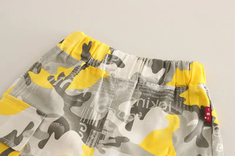 Boys 2025 Casual T-Shirt Camo Shorts Set — feature 10