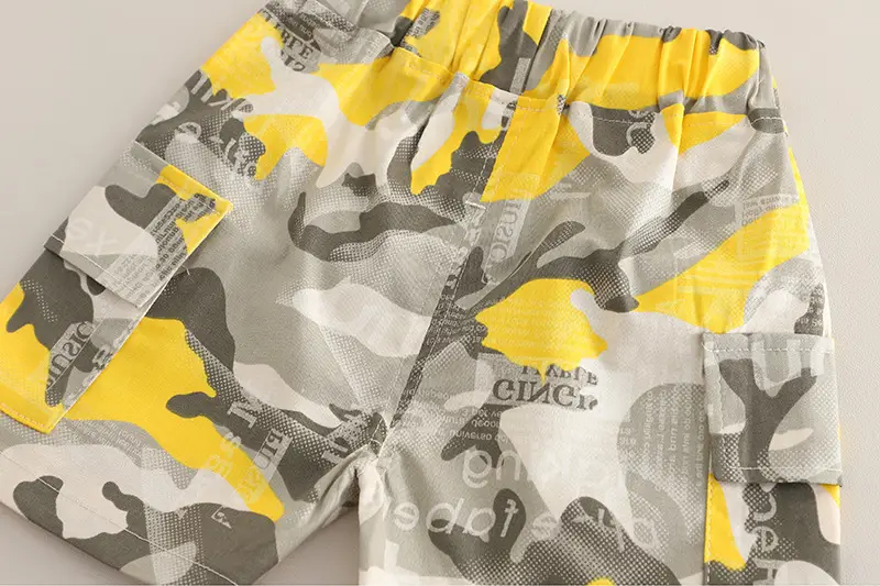 Boys 2025 Casual T-Shirt Camo Shorts Set — feature 15