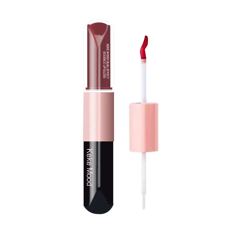 Kekemood Dual-Ended Dual-Effect Lip Gloss, Matte Finish, Layered Application, Mirror-Like Shine, Lip Balm for a Natural Look, Suitable for Students - Image 11
